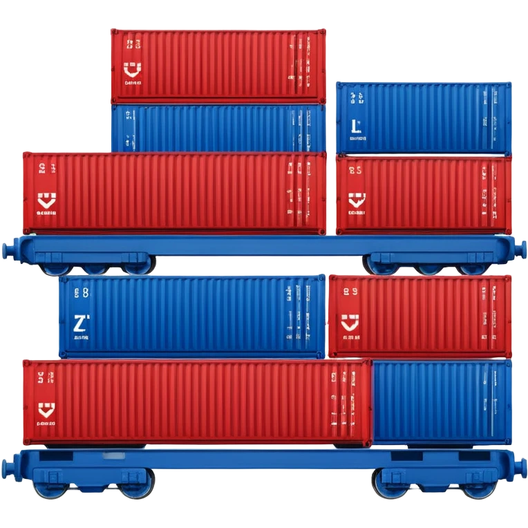 containers on a train emoji