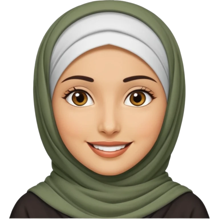 Tête jolie femme emoji arabe Réal emoji