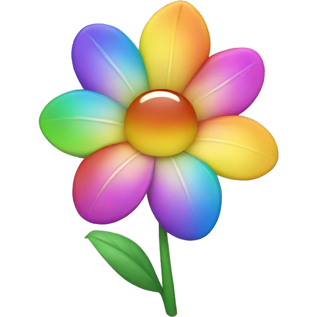 rainbow flower emoji