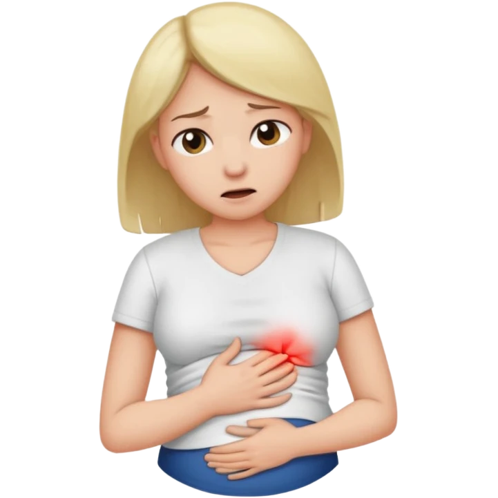 FEMME AVEC DOULEUR AU VENTRE emoji