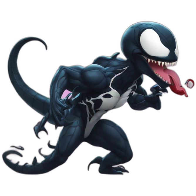 Venom fait l'amour a une tortue emoji
