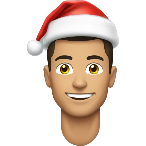 cristiano ronaldo with santa hat emoji