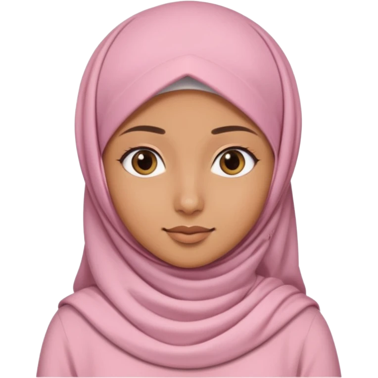بنت ذات بشره حنطيه محجبه لابسه وردي فاتح emoji
