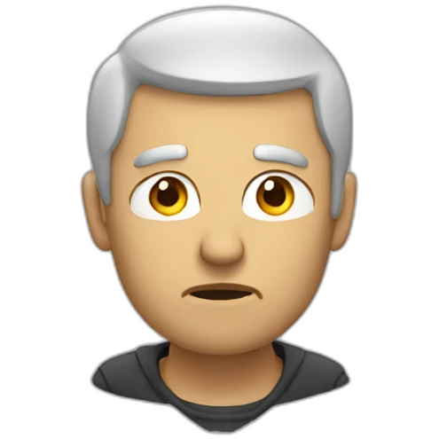 man disappointed with his code emoji