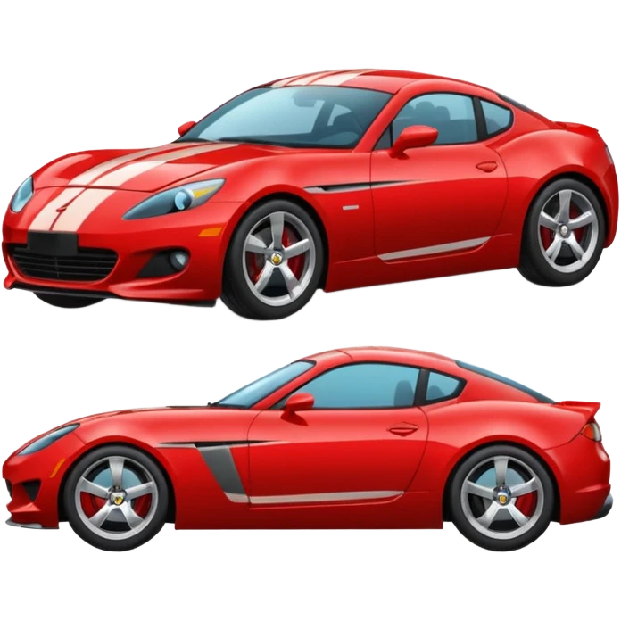 RED SPORT CAR CARTOON emoji