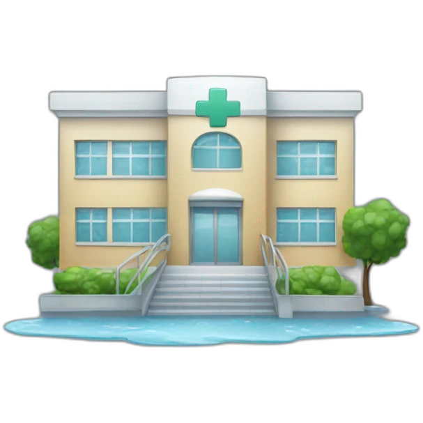 Hospital lluvia emoji