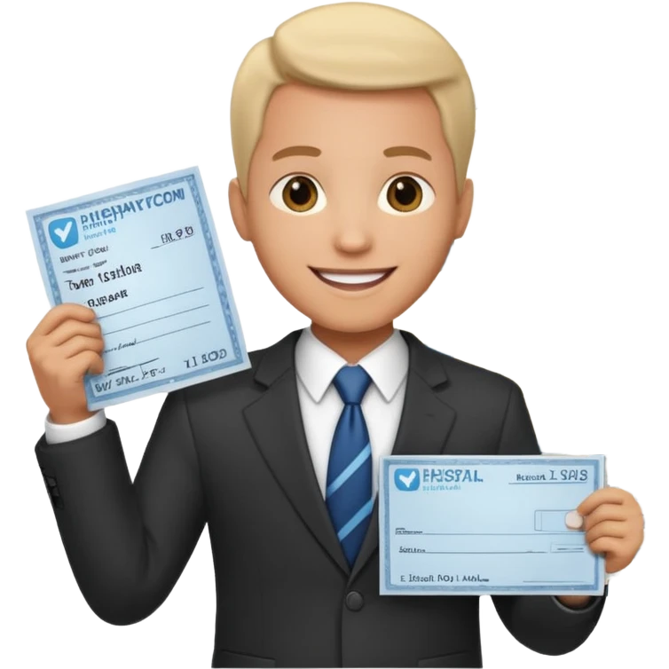Happy CEO investing money to a hospital emoji