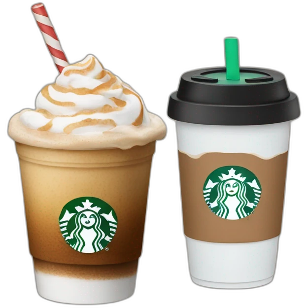 Ice spice with a Starbucks latte emoji