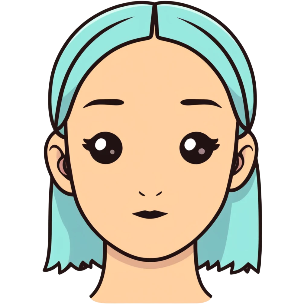 girl face without a nose emoji