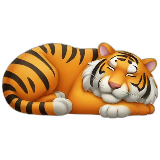 Tiger-sleeping emoji