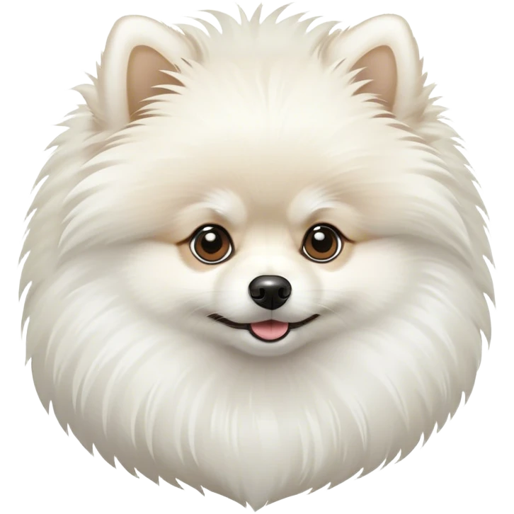 White Pomeranian  emoji