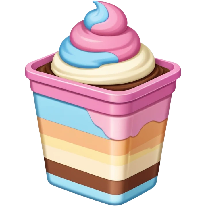 Neopolitan Ice-cream Tub emoji