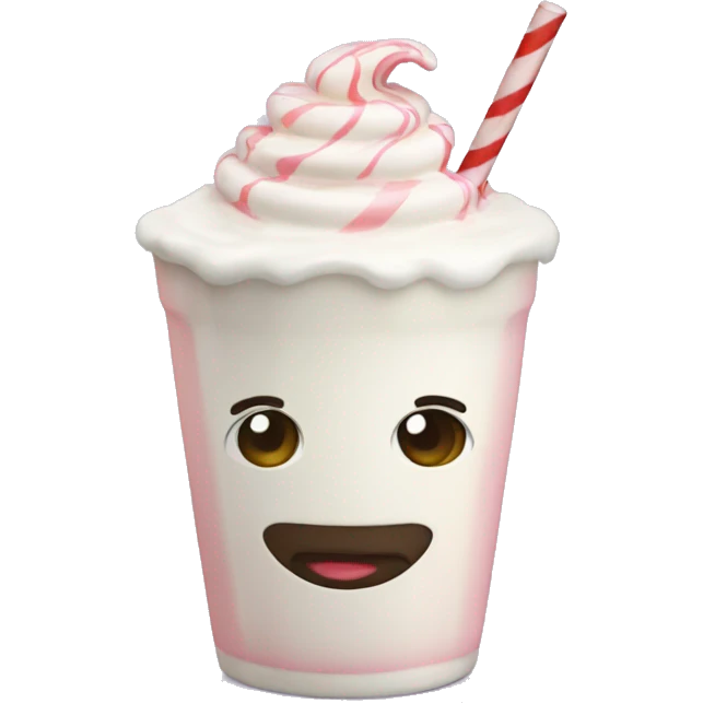 Peppermint milkshake emoji