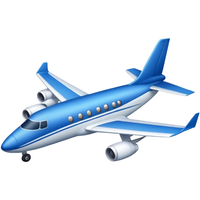 white and dark blue plane emoji
