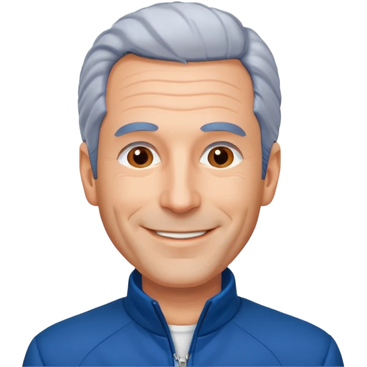 Jeffery Epstein with blue jacket emoji