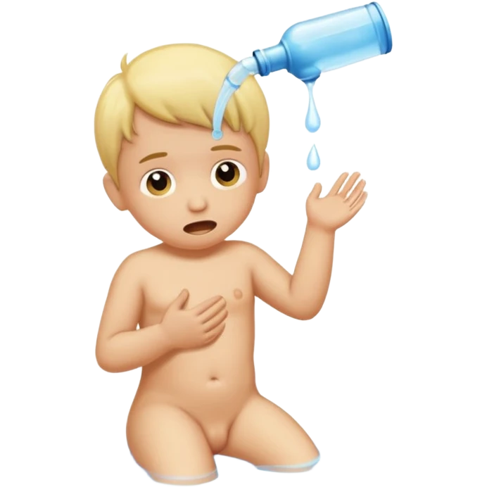 naked kid with penis pissing emoji