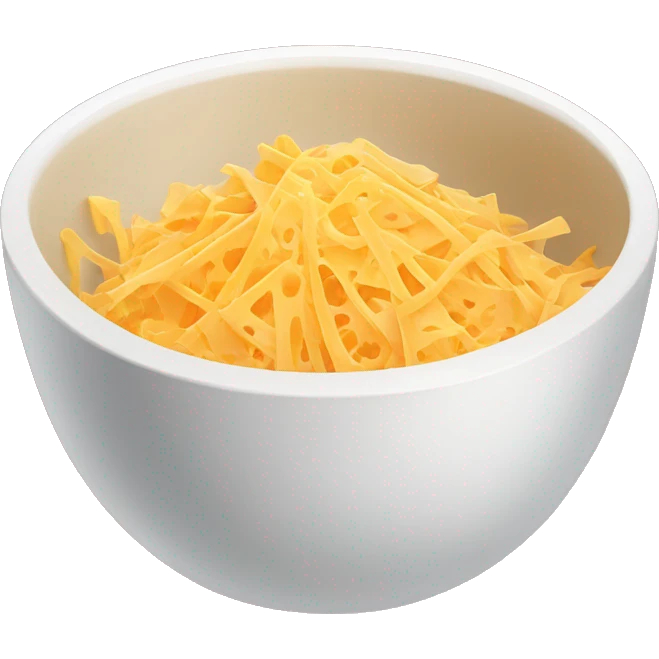 Bowl of shredded cheese emoji
