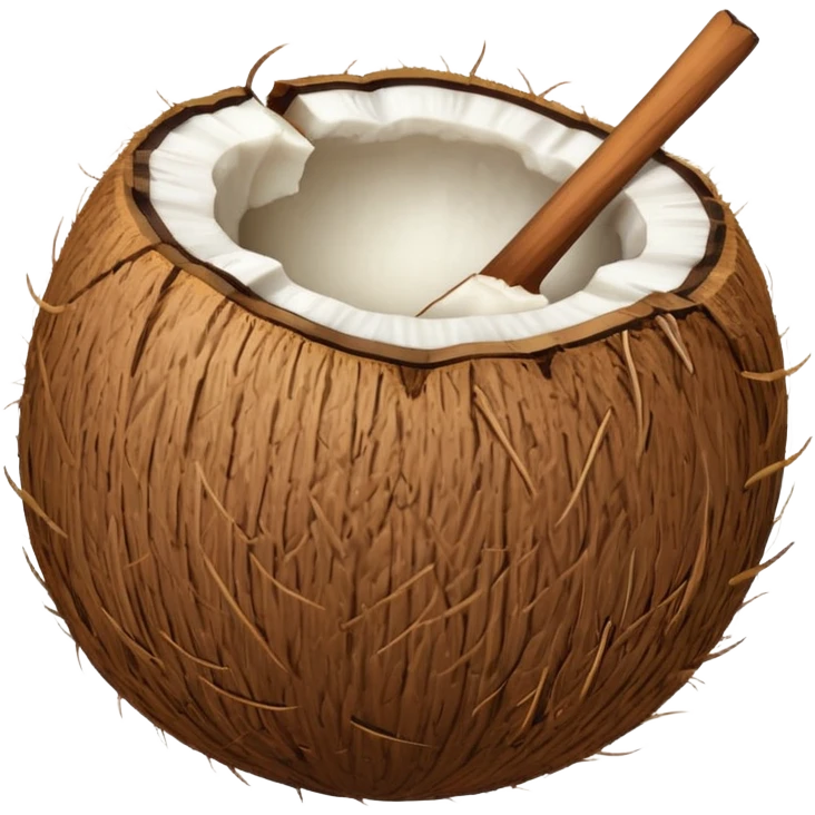 Noix de coco légèrement plus petite sans deco emoji