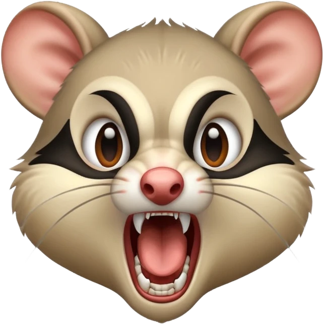 Opossum yelling  emoji