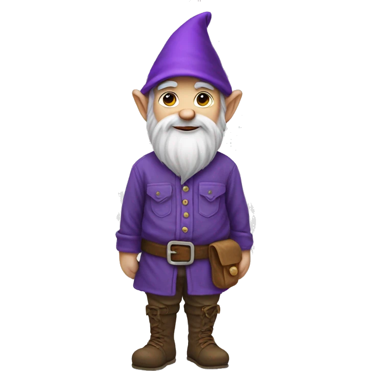 Gnome dressed in purple clothing  emoji