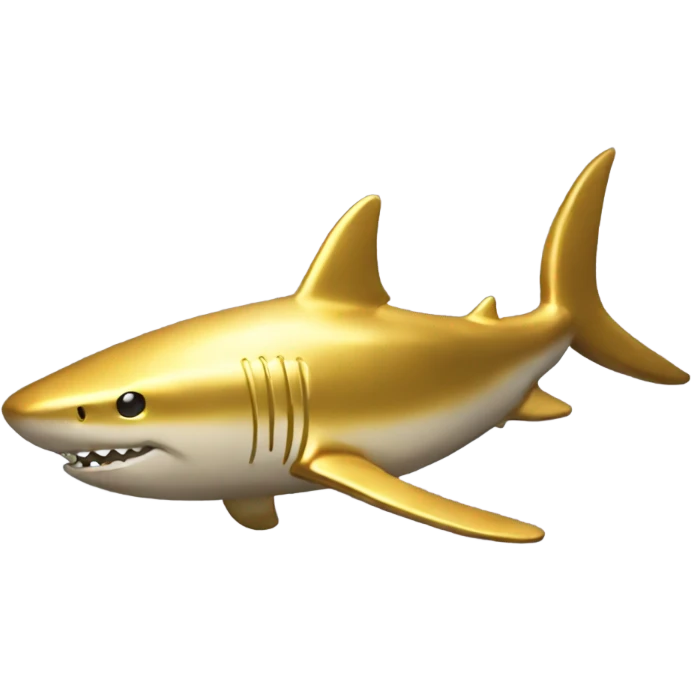 golden shark statue emoji