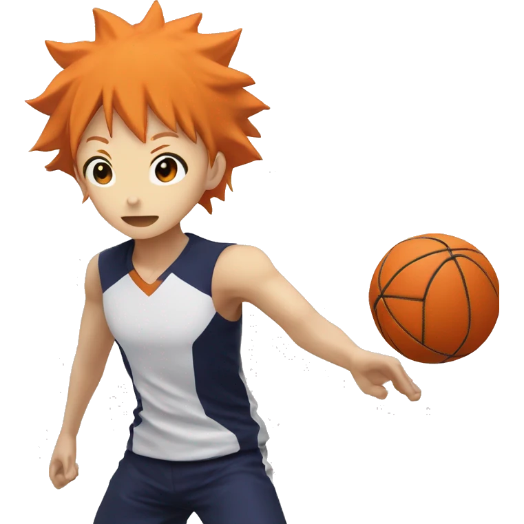 Shoyo Hinata spiking a ball emoji
