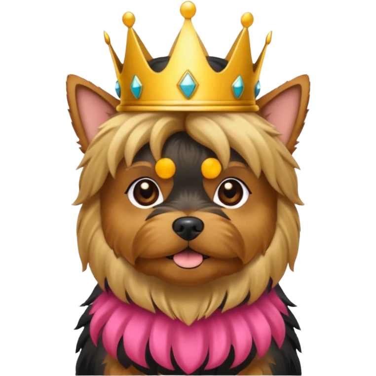 yorkshire terrier with a crown emoji
