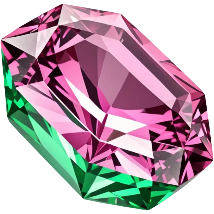 pink and green diamond shape  emoji