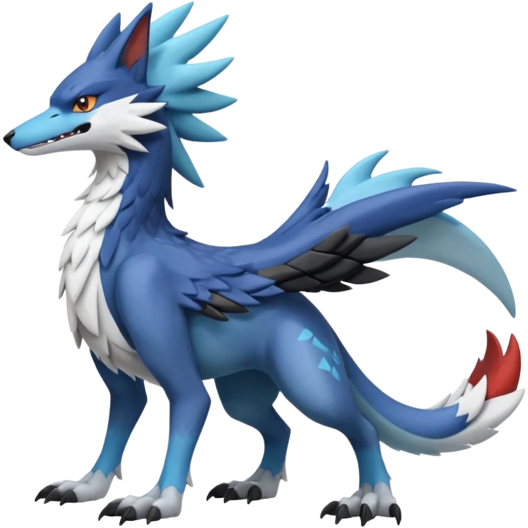 Nargacuga-Sergal-Silvally-Wolf-Latios-fusion, full body  emoji