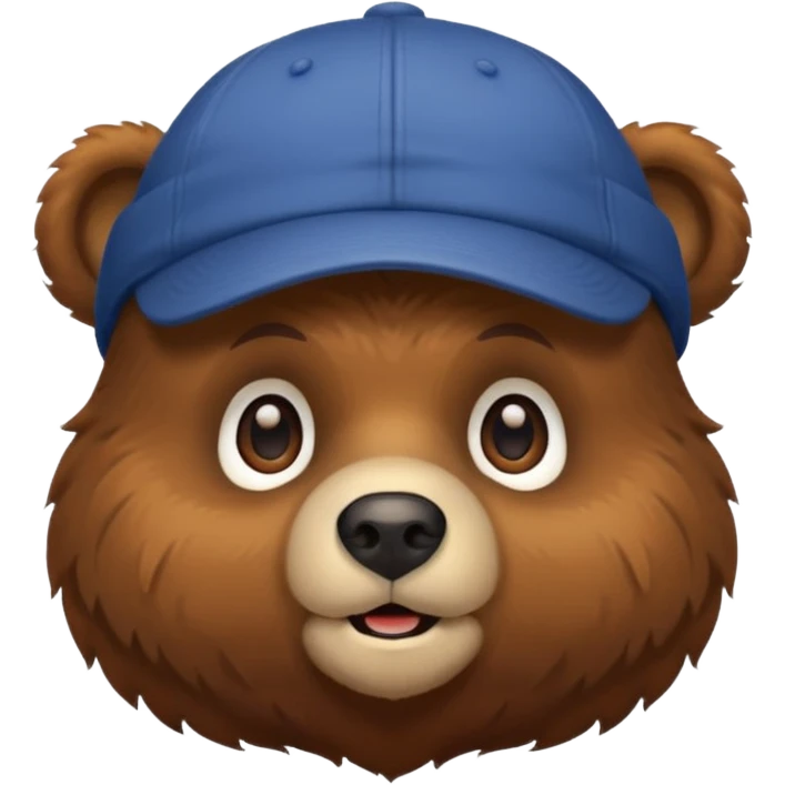 Bear with cap emoji