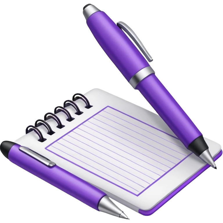 purple pen on paper emoji emoji