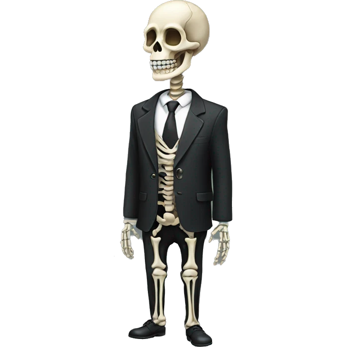 skeleton with suit emoji