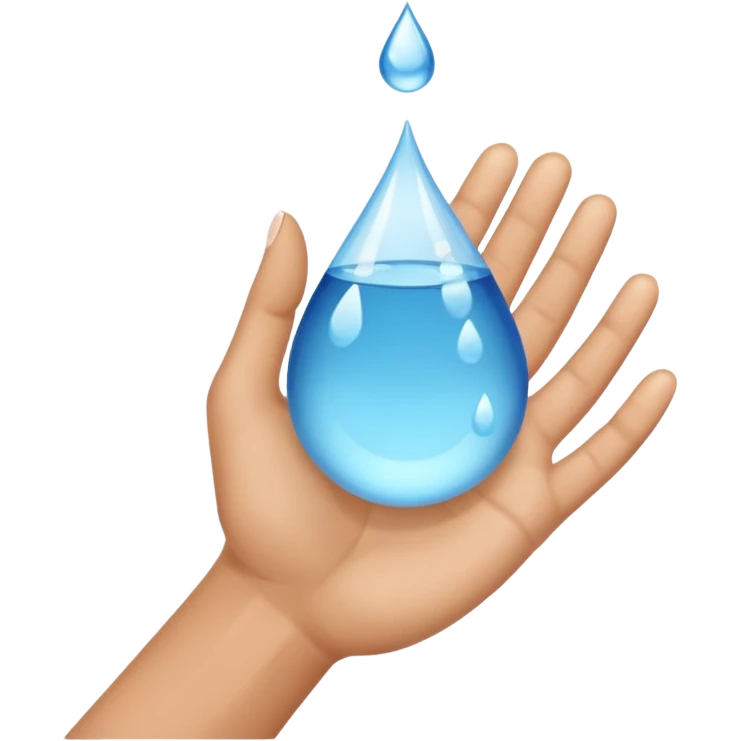water on the hand emoji