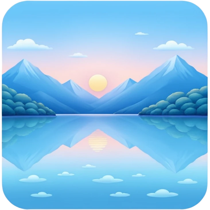 Romantic pastel blue aesthetic scenery emoji