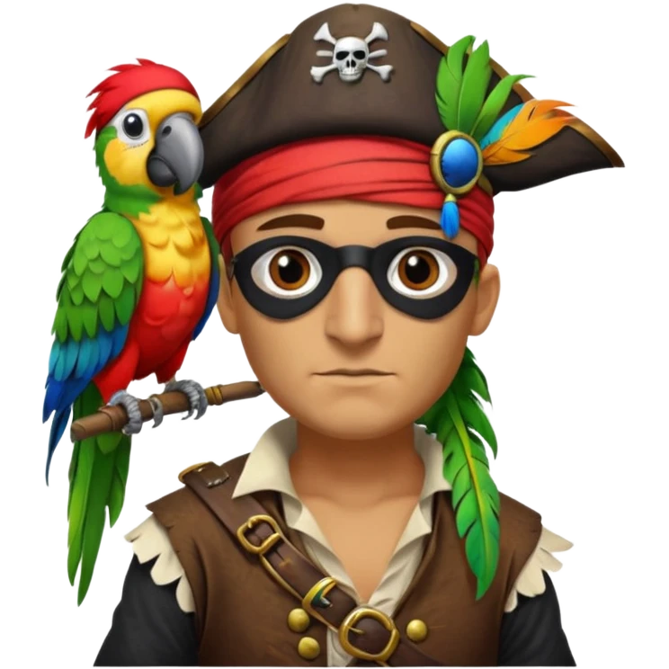 pirate and parrot emoji