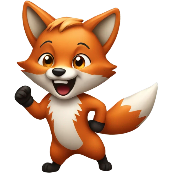 enthusiastic fox emoji