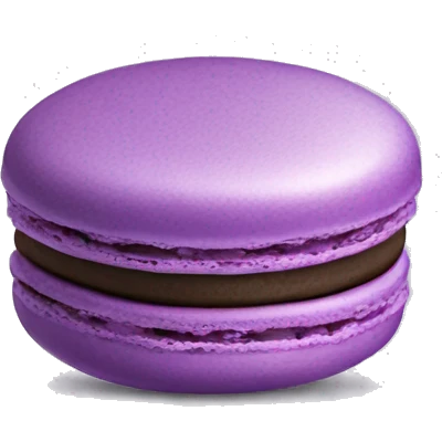 Realistic purple macaron isolated emoji