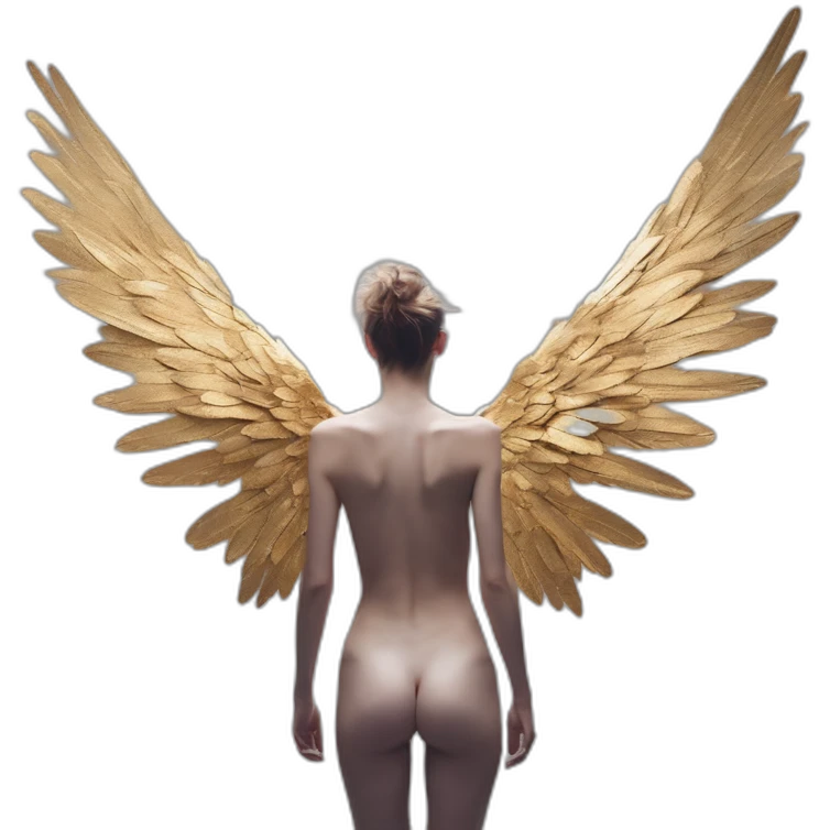 Angela Olszewska, david bellemere, Bare belly, Wings, Choker, Bathed in shadows, FOV 90 degrees, short lighting, L USM, Cold Colors, gilded technique, extremely hyper aesthetic, absurdres emoji
