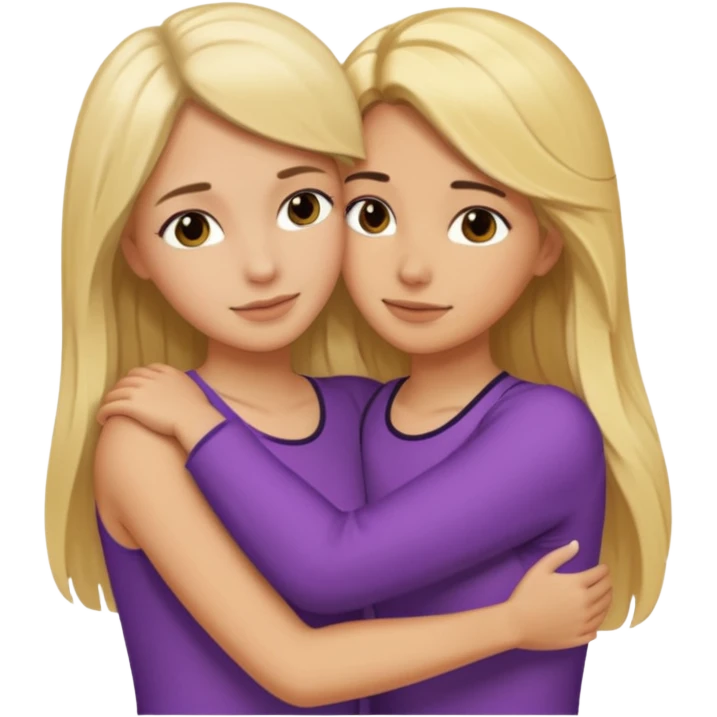 Surprisingly goofy once they open up. Strong, loyal, and incredibly supportive — but still hates wasting time. one woman with long hair hugging another woman with short  dark hair emoji
