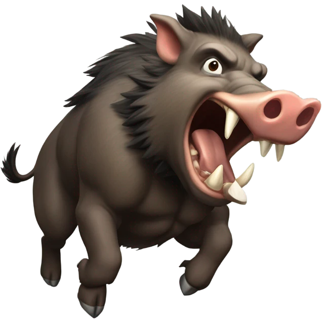 boar charging emoji