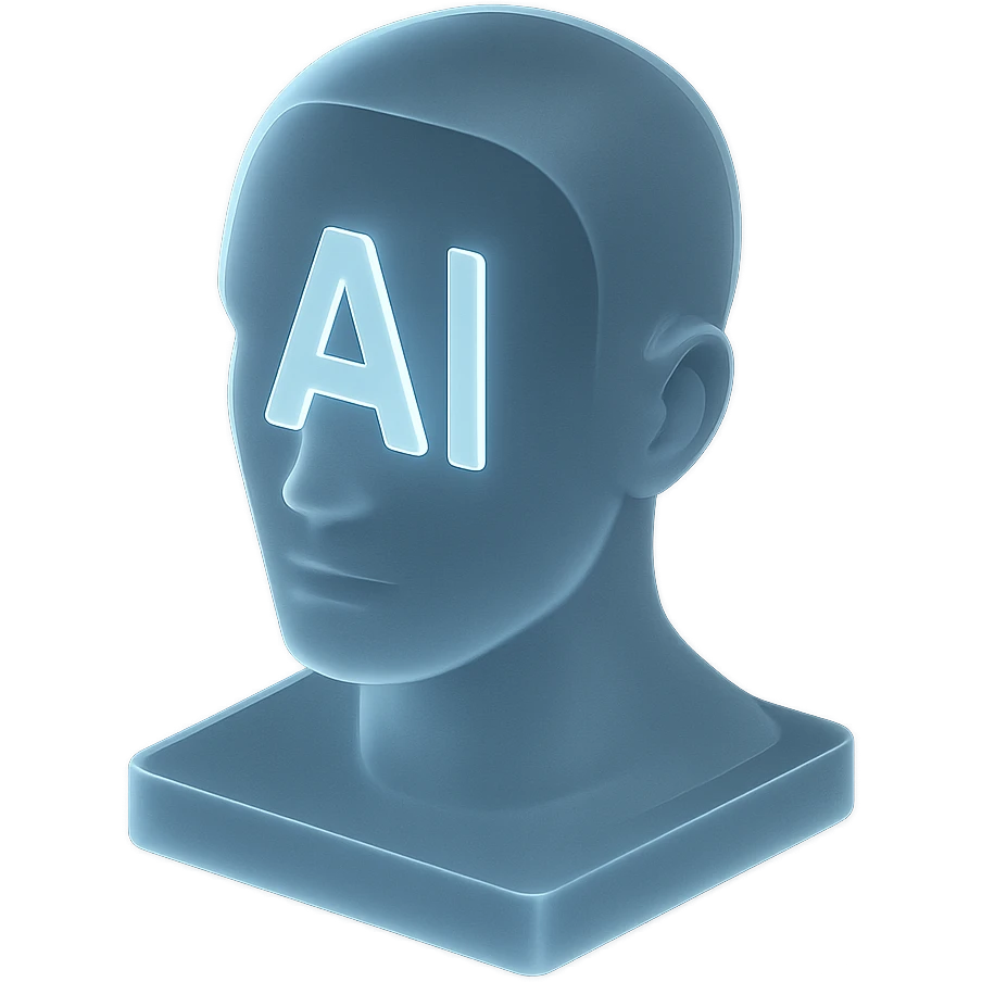 AI hologram head emoji