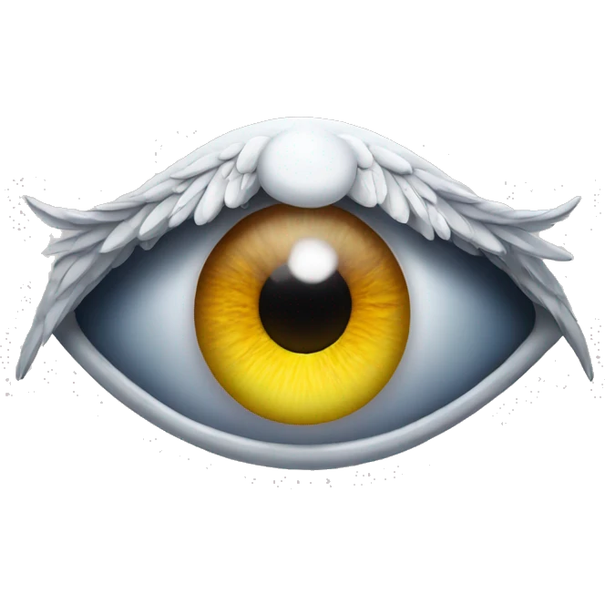 eye with wings and rings around  emoji