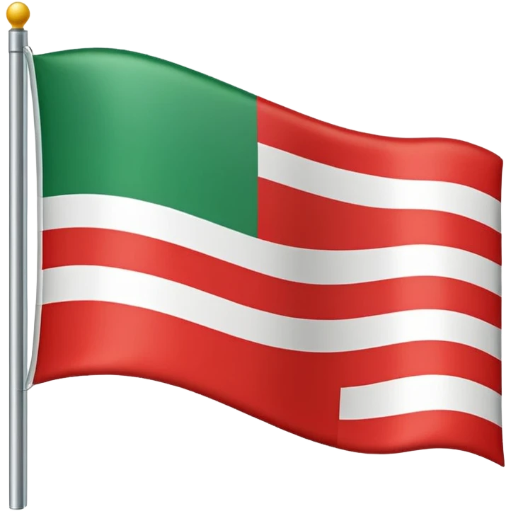 Flag header green middle white and bottom red emoji