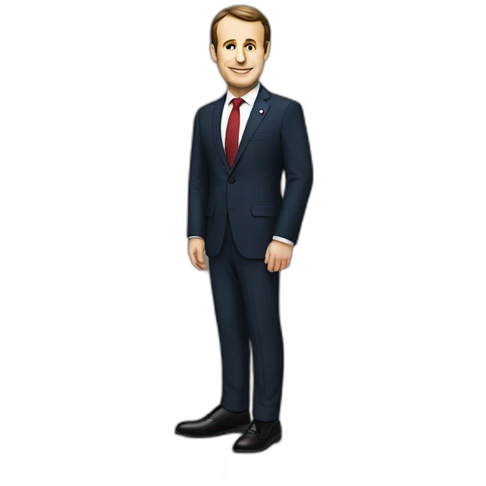 Macron on slip emoji