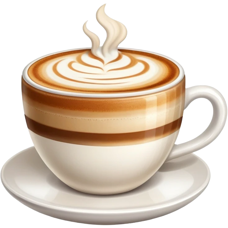 cappuccino in a cup with foam art emoji