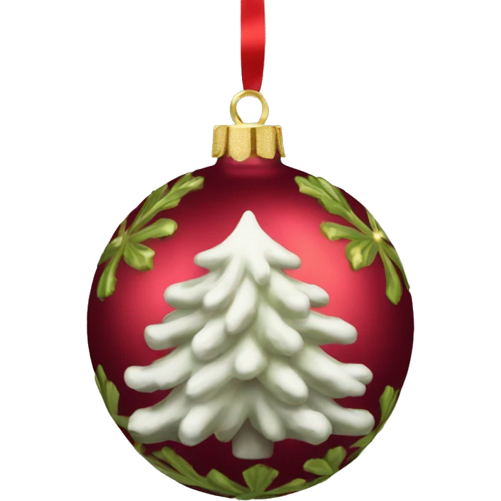 Christmas tree rococo bauble emoji