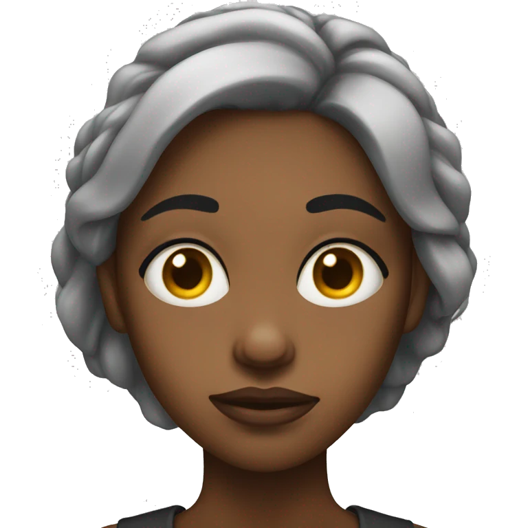 Black woman rolling her eyes emoji