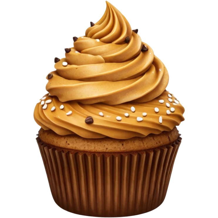 Salted caramel crushed espresso cupcake emoji