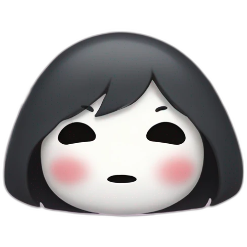 Ghibli no face character in love with hearts emoji