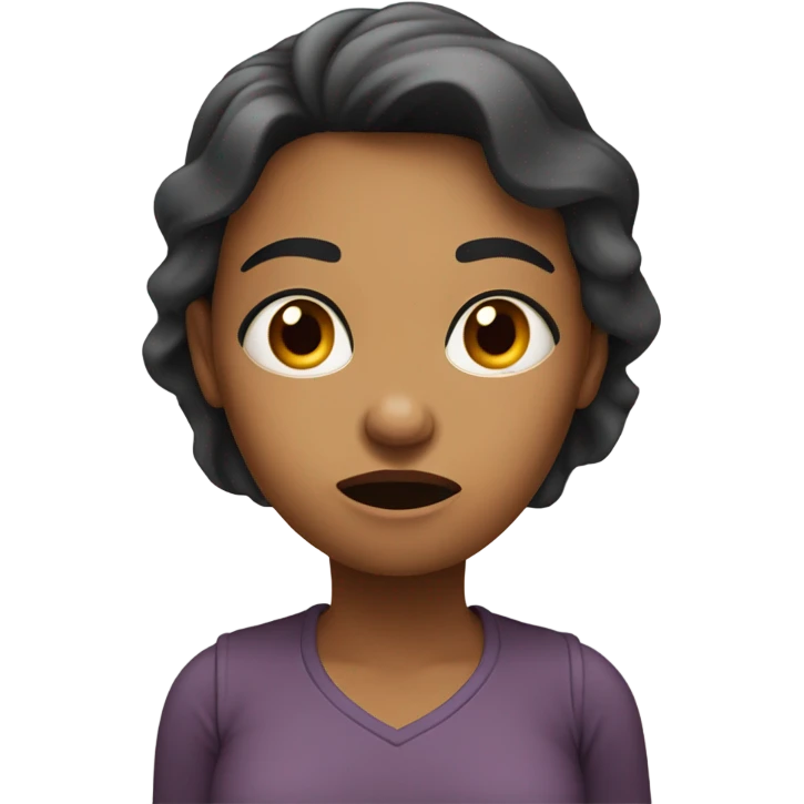 anxious looking woman emoji